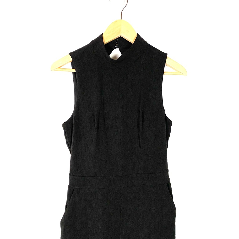 Anthropologie Eva Franco Black Mock Neck Jumpsuit - Picture 4 of 8